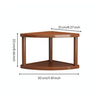 Space Saving 2 Tier Corner Shelf Multi Purpose Corner Display Shelf Unobstructed Design Triangle Desk Organizer Easy to Clean for Dressing Table, Entryway