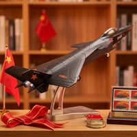 1:100 Scale J-20 Fighter Jet Model Die-Cast J-20 Model Aircraft Alloy Stealth for Aviation Enthusiasts, Collectors, Home Decor, Office