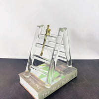 Modern Minimalist Crystal Glass Staircase Thinker Figurine for Home Decor