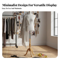 Lightweight Clothing Display Stand Sturdy Female Torso Mannequin Stable Base Adjustable Dress Form Portable for Boutique Owners, Online Sellers, Fashion Designers, Photo Studio, Market Stall, Home Decor