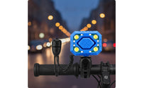Cycle Headlight with Warning Sound USB Rechargeable Commuting Headlight Wired Control for Commuters, Night Riding, City Riding