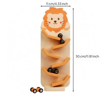 Curved Ramps Tabletop Car Track Rounded Edges Wooden Sliding Car Toy Natural Wood Wooden Race Track for Children