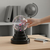 Electric Effect Ionized Gas Ball USB Powered Ionized Gas Globe Lamp Touch and Sound Activated Ball for Children, Desk, Bedroom, Party