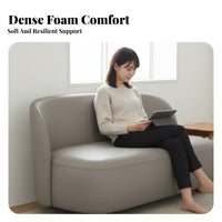 Narrow silhouette 2-Person Sofa Space-Saving space-efficient Loveseat Minimalist Design Living Room Seating long-lasting Frame for Apartment Dwellers, Small Homeowners, Students, Studio, Balcony, Bedroom, Reception Area