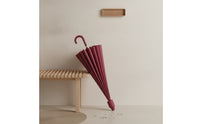Auto Open 24-Rib Umbrella Automatic Long Handle Umbrella Water Repellent Heavy Duty for Commuters, Rainy Days