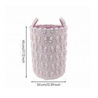 Laundry Basket Hamper Gentle Laundry Basket Hamper with Handles Textured Storage with Handles for Students