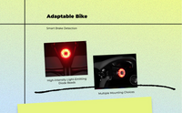 Rechargeable waterproof bike brake light