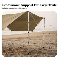 4-Section Aluminum Tent Pole Portable Telescopic Tarp Pole Telescoping Tarp Poles Versatile Extendable Awning Rod for Null