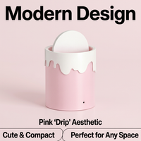 Mini Trash Can with Lid, Small Waste Bin for Desk, Desktop Trash Can, Mini Garbage Bin for Bedroom, Tiny Trash Can for Vanity, Desk Bin