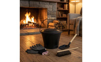 Ash Bucket Set Knitted Cuffs Fireplace Ash Bucket Easy to Clean Hearth Cleaning Gear