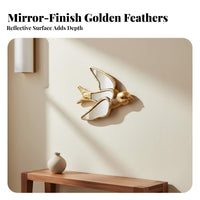Resin Avian Wall Hanging Detailed Craftsmanship Swallow Wall Decor House Decoration Easy to Hang for Entryway, Hallway