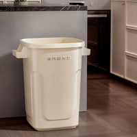 Tall Kitchen Bin with Handles Plastic Rectangular Wastebasket Slim Garbage Container Lightweight for Utility Room