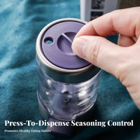 Glass Seasoning Control Bottle Food Grade Materials Stainless Steel Seasoning Jar Sealed and Humidity-Resistant Seasoning Control Bottle