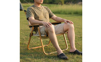 Slip-Resistant Lightweight Aluminum Camping Chair Breathable Material Portable Fishing Chair