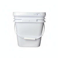 20L Square Pail Long-Lasting PP Material Square Pail with Lid Stackable Storage Pail Thickened Bottom Sturdy Duty Pail with Lid