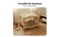 Bunk Bed Feline Perch Multifunctional Pet Furniture Sturdy Construction All-Season Use for Living Room, Balcony