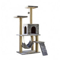 Hanging Sling Multi-Level Feline Tree Side Ramp Feline Climbing Tree Elevated Platforms Pet Furniture Sisal Rope