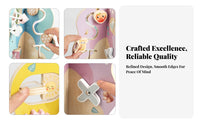 Freestanding Tree-Shaped Activity Toy Pastel Wooden Bead Maze Toy Cartoon-Style Wooden Bead Maze Smooth Finish for Children