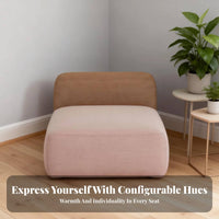 utilitarian design Tofu Block Sofa adaptable Combination sectional Couch Two-Tone Color Seating Furniture Lowsilhouette for Interior Designers, Apartment Dwellers, open-concept space Space, Reception Area, Living Room, Basement