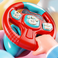 Dashboard Style Suction Cup Steering Wheel Toy Button Controls Simulated Steering Wheel Toy for Car Play