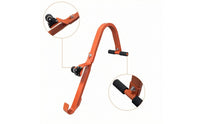 2 Pieces Steel Ladder Stabilizer with Wheel Orange Ladder Stabilizer Curved Hardware Angled for Roofers, Contractors, Homeowners, Construction, Home Improvement