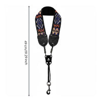 Adjustable Length Saxophone Neck Strap Metal Hook Sax Neck Sling Long-Lasting Stitching for Performance