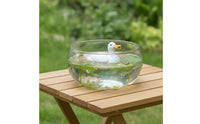 Buoyant Duck Outdoor Pond Ornament with Molded Feathers Compact Duck Decoy Statue for Water Gardens