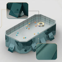 Non-Inflatable Foldable Pool Collapsible Rigid Panel Pool Portable Quick Setup for Families