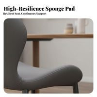 Ergonomic Backrest Upholstered Side Chair Modern Design Upholstered Shell Chair Space-Saving Dining Seating Stable Frame for Homeowners, Families, Interior Decorators, Game Room, Home Office, Bedroom, Restaurant