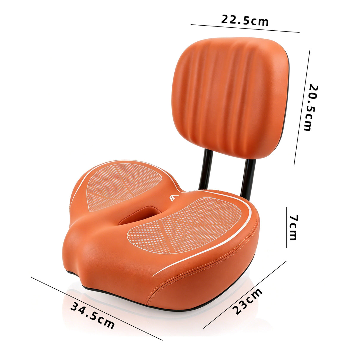 FMFXTRA Bicycle Saddle with Backrest for Exercise Bikes and Electric Bikes