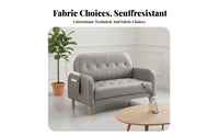 Nordic design 2-Seater Fabric Loveseat space-efficient Design Sofa Minimalist Look Small Couch Comfortable padding for Apartment Dwellers, Students, Bedroom, Living Room, Studio Flat, Office