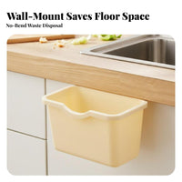 Hanging Trash Can Wall-Mounted Cabinet Door Waste Bin Large Capacity Cabinet Door Garbage Bin for Homeowners, Home Cooks, Kitchen, Lavatory, Dorm Room