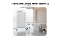 Foldable Design Rolling Medical Screen Freestanding Wheeled Medical Curtain Lockable Wheels Room Divider 360° Rotation for Salon Professionals, Coverice Managers, Homeowners, Hospital, Medical Coverice, Spa, Bedroom