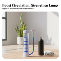 Design Adjustable Lung Capacity Exerciser Ergonomic Mouthpiece Adjustable Resistance Breathing Exerciser Lightweight Abdominal Breathing Device Easy to Clean for Athletes, Singers, Seniors, Home Use, Gym
