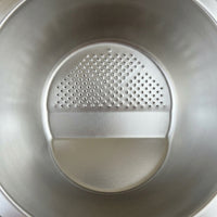Rice Washer and Stainless Steel Colander with Built-in Grater, Vegetable Basin and Kitchen Sink Strainer for Home Cooking