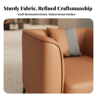 Modern Design Barrel Chair Full rearrest Accent Armchair Sturdy Frame Lounge Seating Ergonomic Shape for Business Owners, Interior Designers, Reception Area, Hotel Lobby, Small Spaces, Living Room
