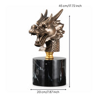 Animal Bust Sculpture Metal-Like Tabletop Ornament Small Tabletop Statue for Homeowners, Living Room
