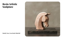 Resin Horse Ornament Faceted House Decoration Rustic