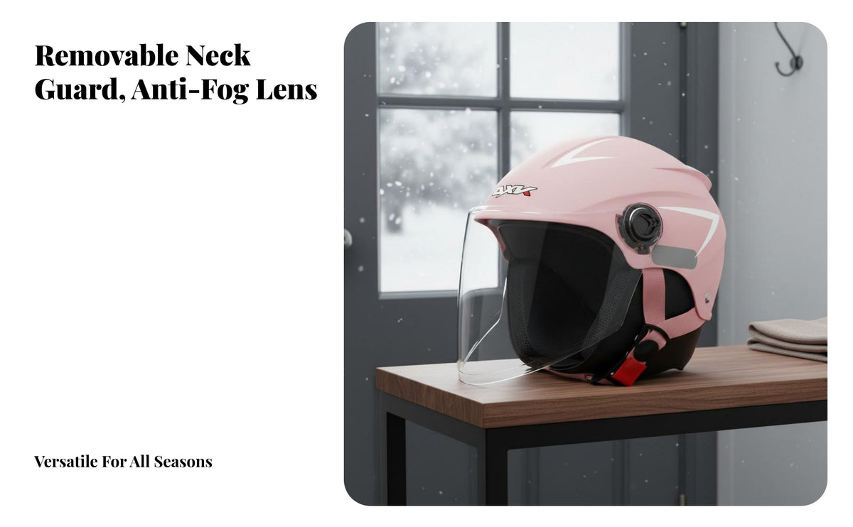Multi-Season Riding Helmet Windproof with Visor Impact Resistant Sheltering Gear for Women, Daily Commute, Long-Distance Riding, Outdoor Activities