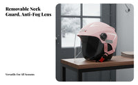 Multi-Season Riding Helmet Windproof with Visor Impact Resistant Sheltering Gear for Women, Daily Commute, Long-Distance Riding, Outdoor Activities
