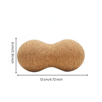 Peanut Massage Ball Two-Lobed Cork Massage Ball Body Massager Natural Fitness Gear Non-Slip