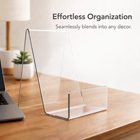 Acrylic literature Stand for Desktop Display, Transparent Holder for Reading, Music Sheet, Freestanding Menu Support for Kitchen