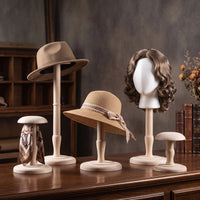 Wooden Hat Stand Freestanding Mushroom Hat Stand Sturdy Holder for Shop Owners, Boutique Counters, Studios