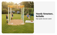 Swing Bridge Climbing Structure Multi-Functional Climbing Loop Team Play Ful Children Obstacle Course Playset for Children, Kindergarten, Backyard