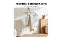 Hanging Wire Basket Nordic Design Wire Wall Basket Sturdy Construction Wire Mesh Hanging Holder for Homeowners, Students, Kitchen, Washroom