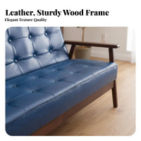 Retro Design Button-Tufted Loveseat Minimalist Design Button-Tufted Settee Space-Saving Living Room Seating High-Density Foam Cushion for Apartment Dwellers, Young Adults, Office Managers, Bedroom, Lounge, Entryway
