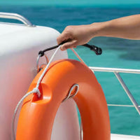 Stainless Steel Life Hoop Holder Life Hoop Bracket Preserver Wall Mount for Yacht, Boat