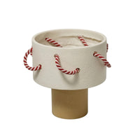 Vase with Rope Elegant Cylindrical Vase Easy to Clean Flower Holder for Entryway, Cafe, Hotel
