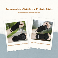 Black wrist guards reduce vibration.