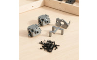 RC Car Set 1:28 Scale RC Car Parts Gearbox with Motor Mount Metal for Hobbyists, Builders
